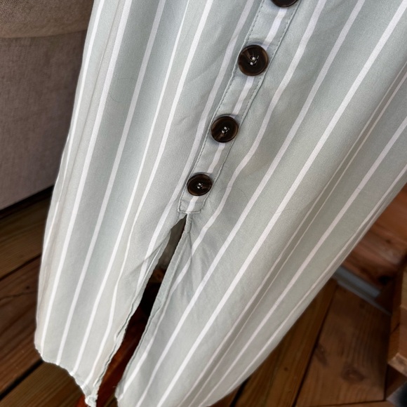 Striped Mint Button-Down women’s Dress size medium - Picture 5 of 9